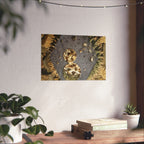 Abstract Geode Collage Matte Horizontal Poster | Mineral Texture Wall Art