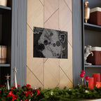 Abstracte grunge matte poster — Donkere textuur horizontale muurdecoratie 