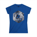 Hexagon Cosmic Dots Women's Tee — Vintage Space Geometry Graphic