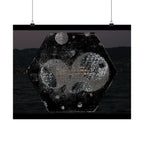 Matte Horizontal Poster — Abstract Cosmic Hexagon Nightscape