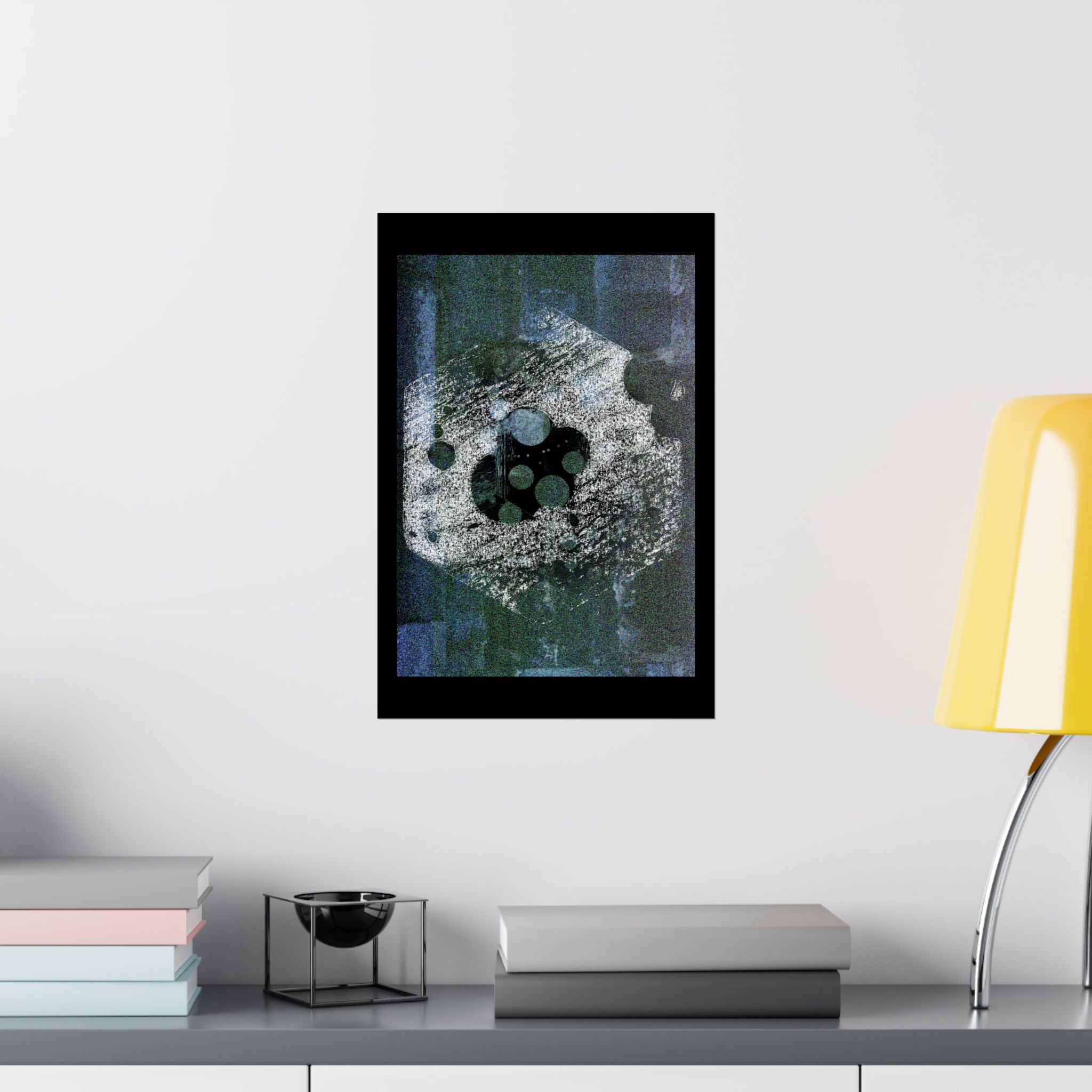 Abstract Moonstone Matte Poster — Vertical Modern Art Print