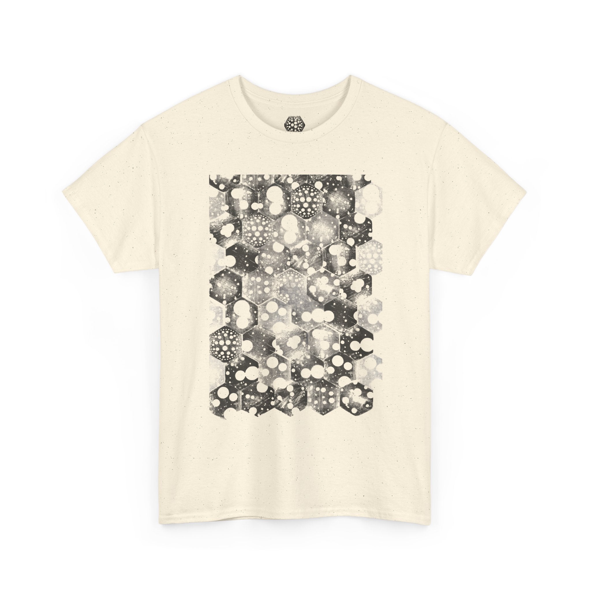 Hex Moon Graphic Tee — Distressed Space Cheese Vintage Astronomy T-Shirt