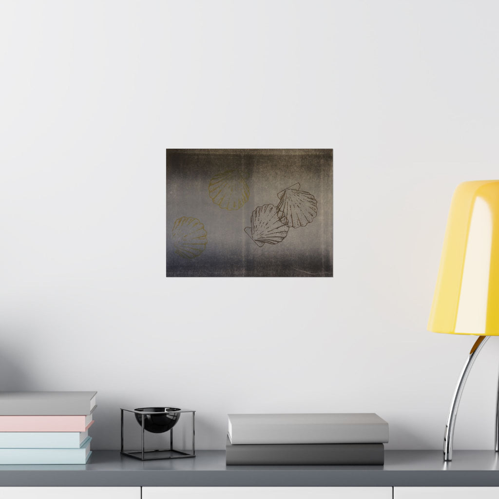 Seashell Matte Poster — Vintage Coastal Wall Art