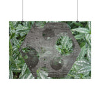 Botanical Hexagon Print Poster — Green Leaf Horizontal Wall Art