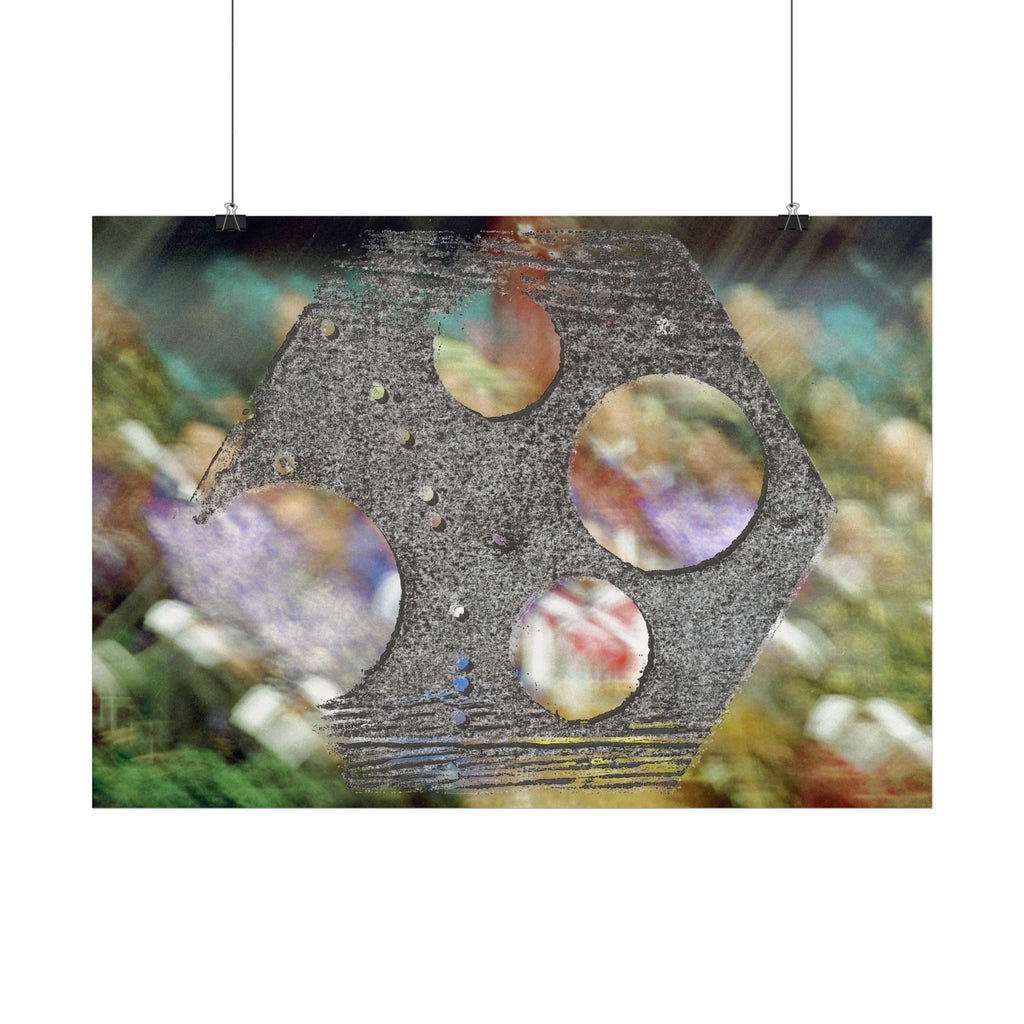 Abstracte geometrische gatenposter | Horizontale poster | Moderne textuur muurdecoratie 