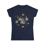 Hex Moon Graphic Tee — Minimalistisch hemels T-shirt voor dames 