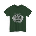 Hex Moon Graphic Tee Design Hex33 — Distressed Space Cheese Vintage Astronomy T-Shirt