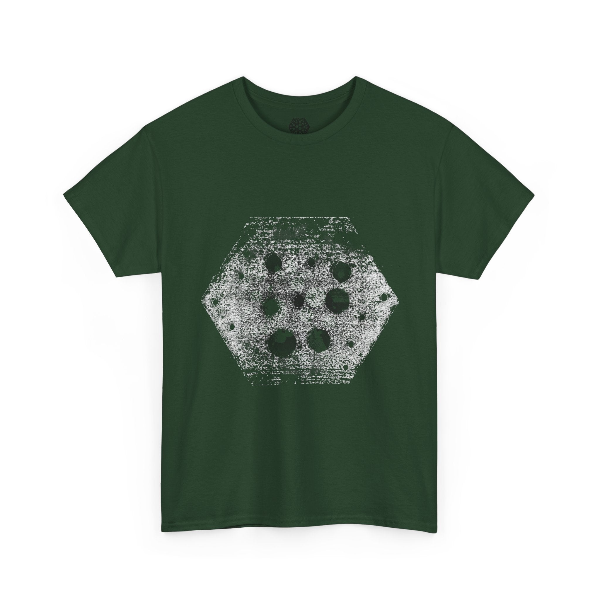 Hex Moon Graphic Tee — Distressed Space Cheese Vintage Astronomy T-Shirt