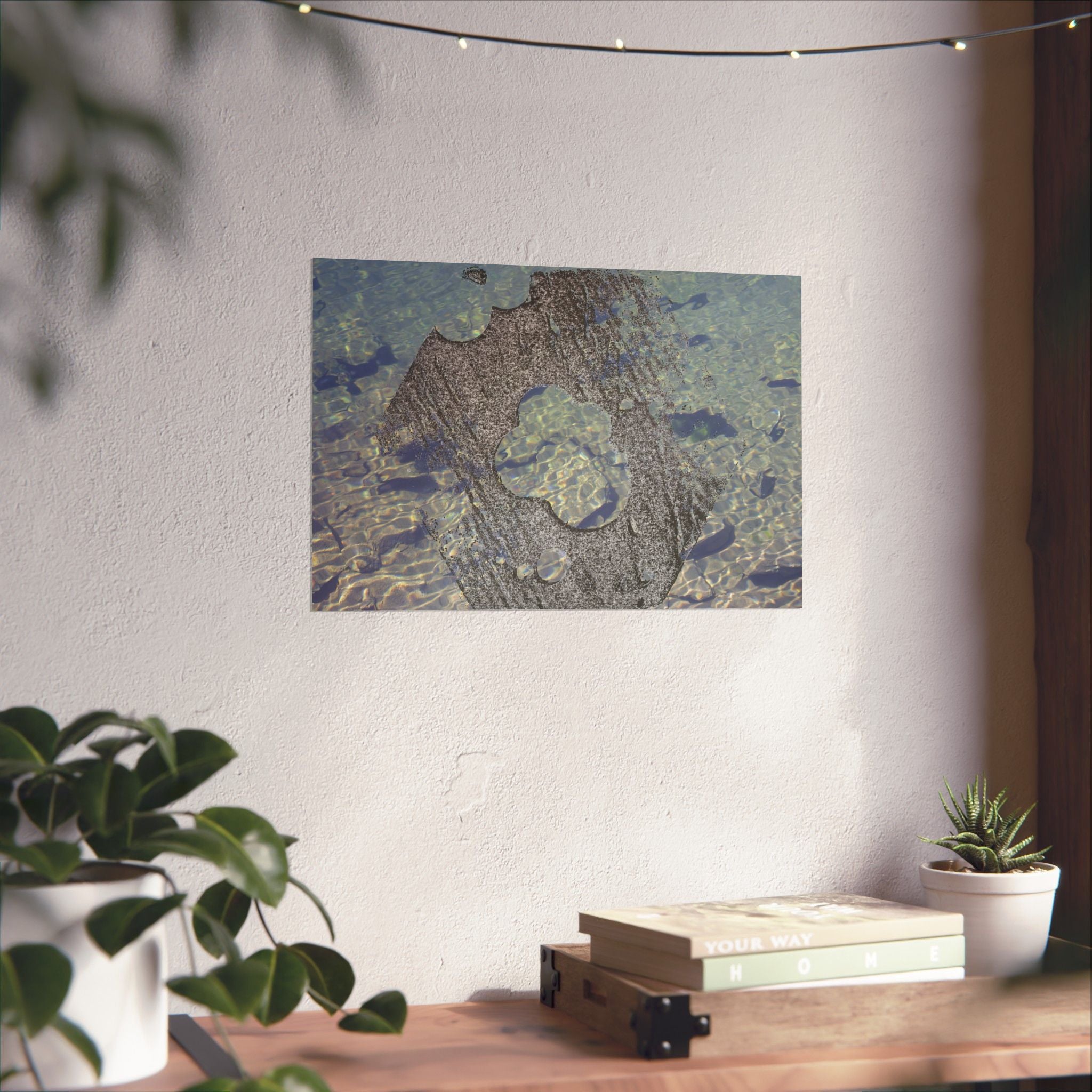 Abstracte oceaantextuur poster | Matte horizontale poster 