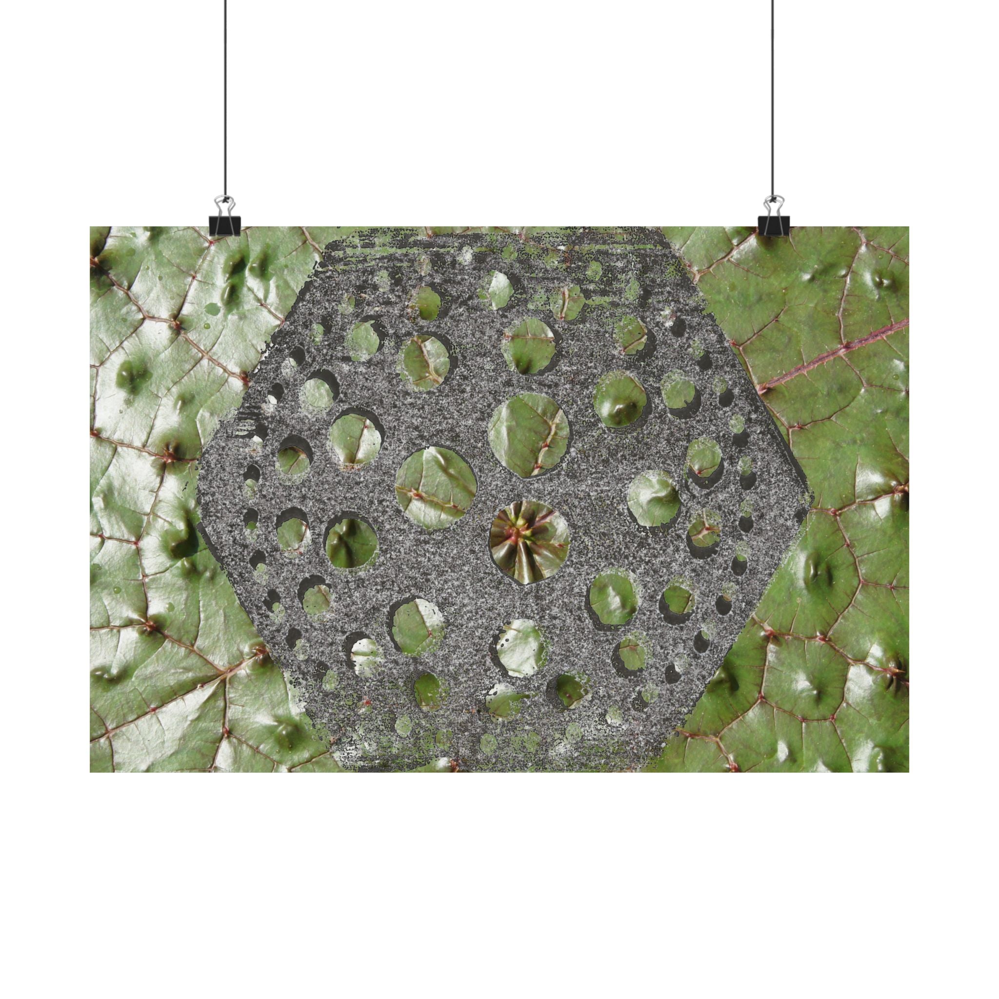 Geometrische zeshoekige uitgesneden kunstposter | Matte horizontale poster 