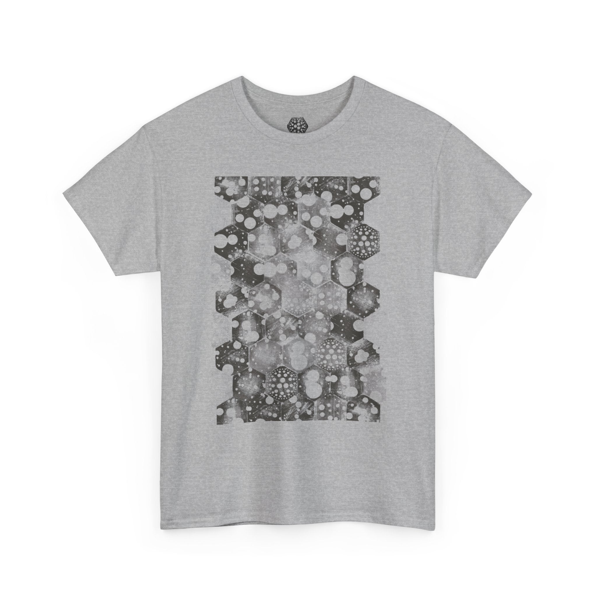 Hex Moon Graphic Tee — Distressed Space Cheese Vintage Astronomy T-Shirt