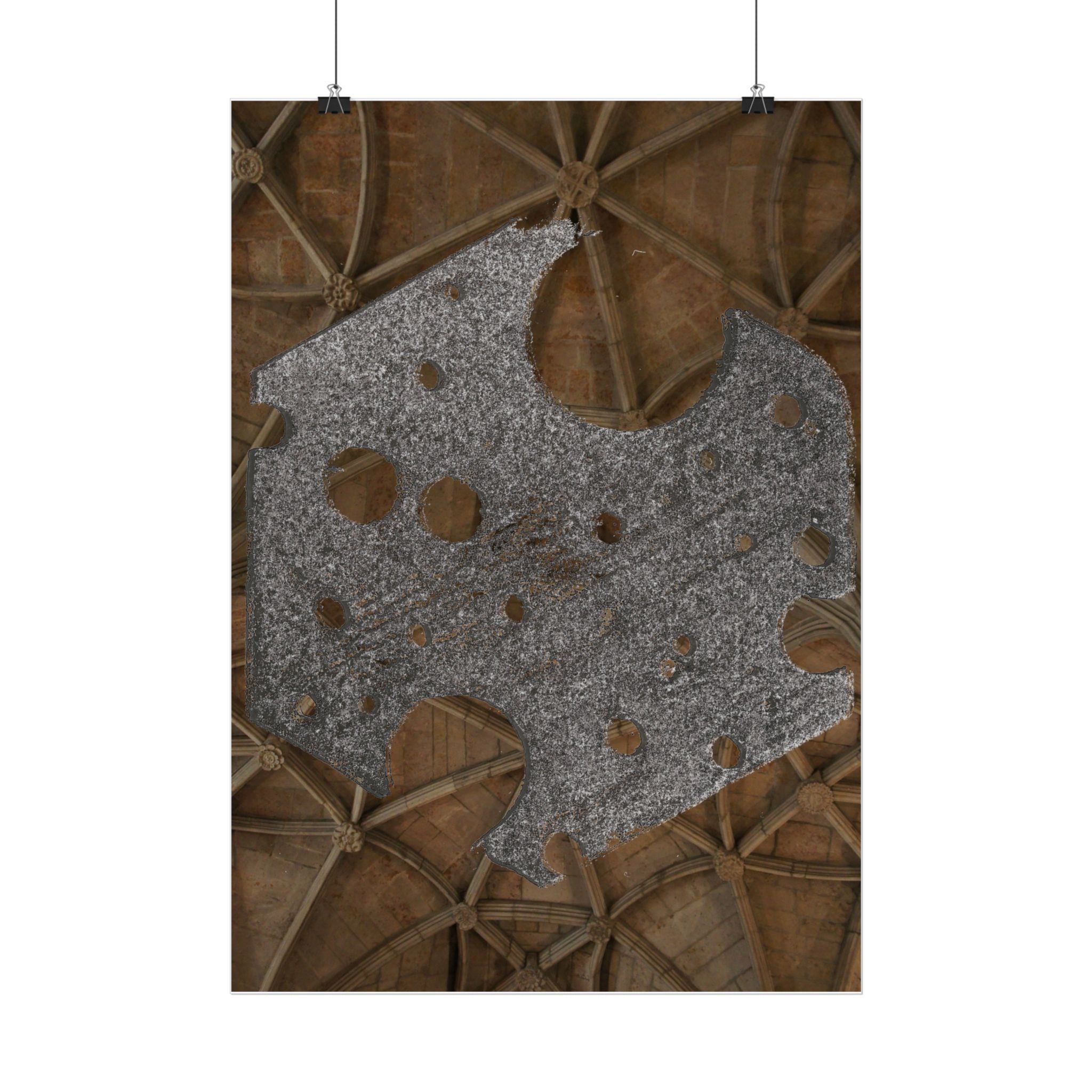 Gothic Metal Shield Poster — Medieval Architecture Wall Art