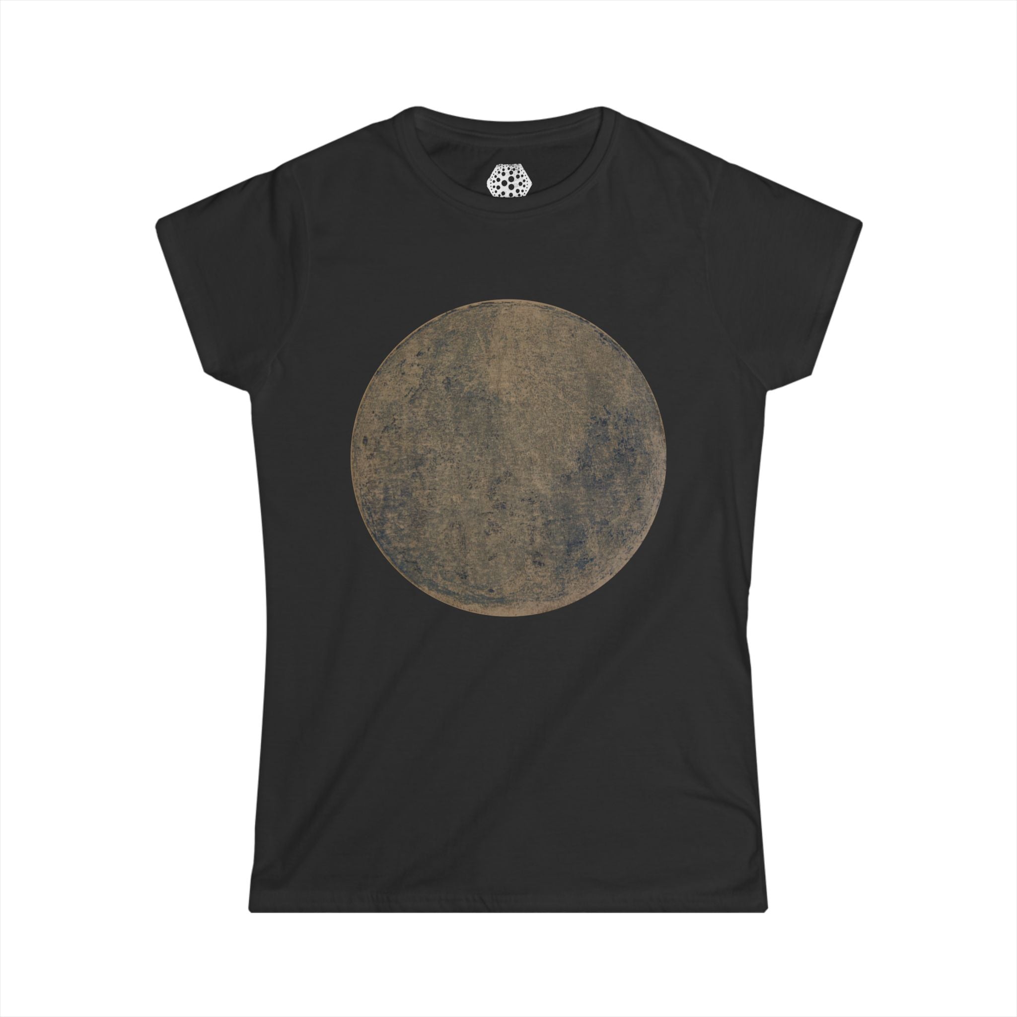 Vintage T-shirt met volle maan — Minimalistisch T-shirt met hemelse afbeelding 