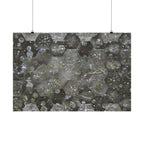 Abstracte zeshoekige poster met bubbelstructuur en matte afwerking — Geometrische wanddecoratie 