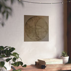 Abstract Earth Tone Circle Art Poster — Minimalist Geometric Wall Print