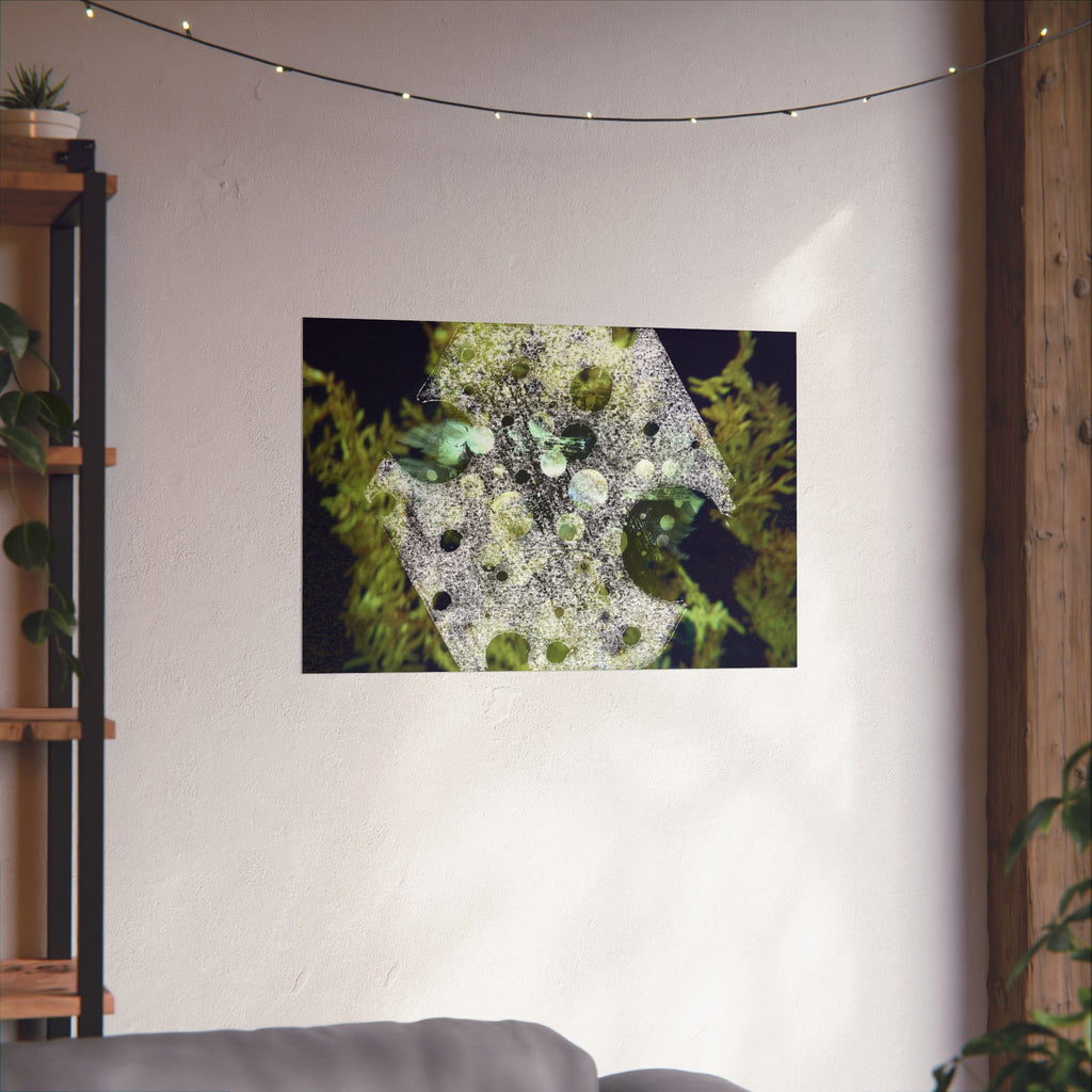 Abstract Nature Matte Horizontal Poster — Moss & Stone Texture Wall Art