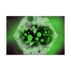 Abstract Green Hexagon Matte Poster — Sci‑Fi Geometric Wall Art
