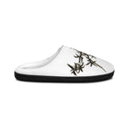 Bamboo Ink Men’s Indoor Slippers — Japanese Brushstroke Cozy House Shoes