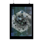 Abstract Cosmic Hex Poster — Matte Vertical Wall Art