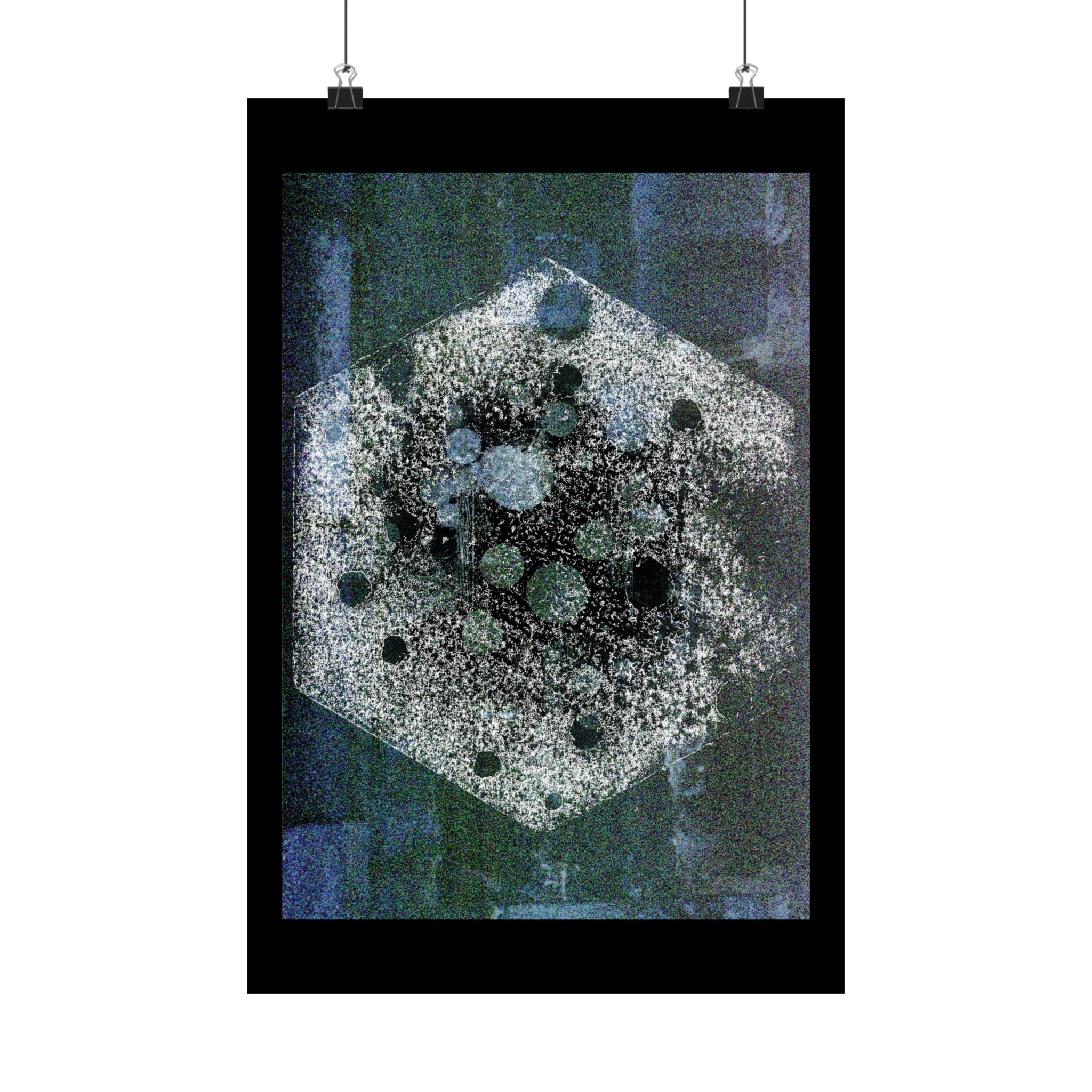 Abstract Cosmic Hex Poster — Matte Vertical Wall Art