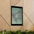 Patina Abstract Texture Matte Vertical Poster | Green Rust Industrial Wall Art