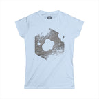Women's T-Shirt — Distressed Hexagon Moon Graphic Tee