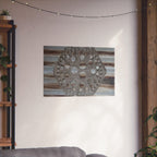 Rustic Honeycomb Poster Matte Vertical Poster | Hexagon Wall Art, Barn Wood Texture