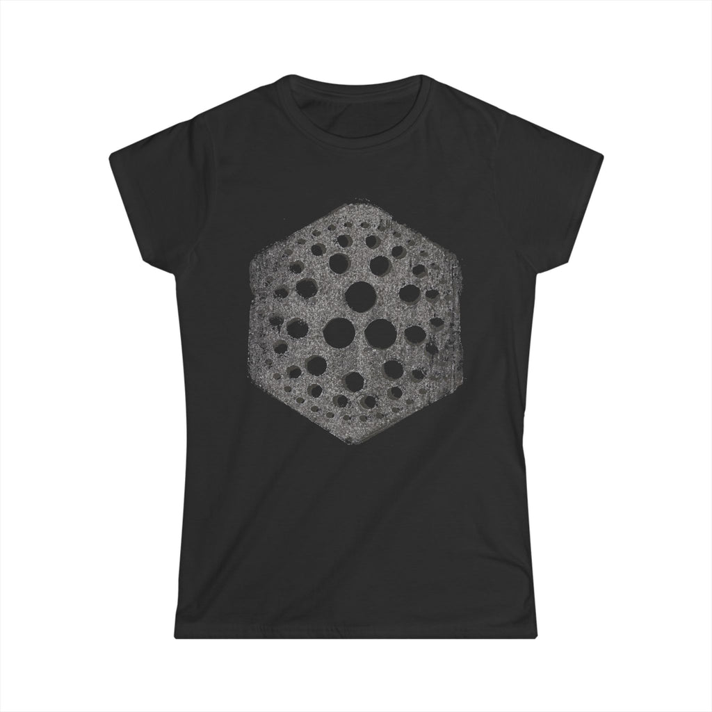 Hexagon Sea Urchin Tee — Vintage Dot Shell Graphic Womens T-Shirt