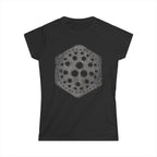 Hexagon Sea Urchin Tee — Vintage Dot Shell Graphic Womens T-Shirt