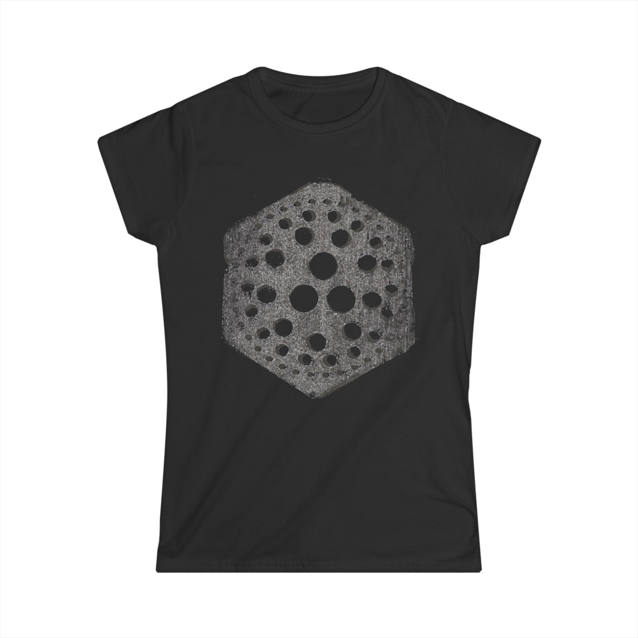 Hexagon Sea Urchin Tee — Vintage Dot Shell Graphic Dames T-shirt 