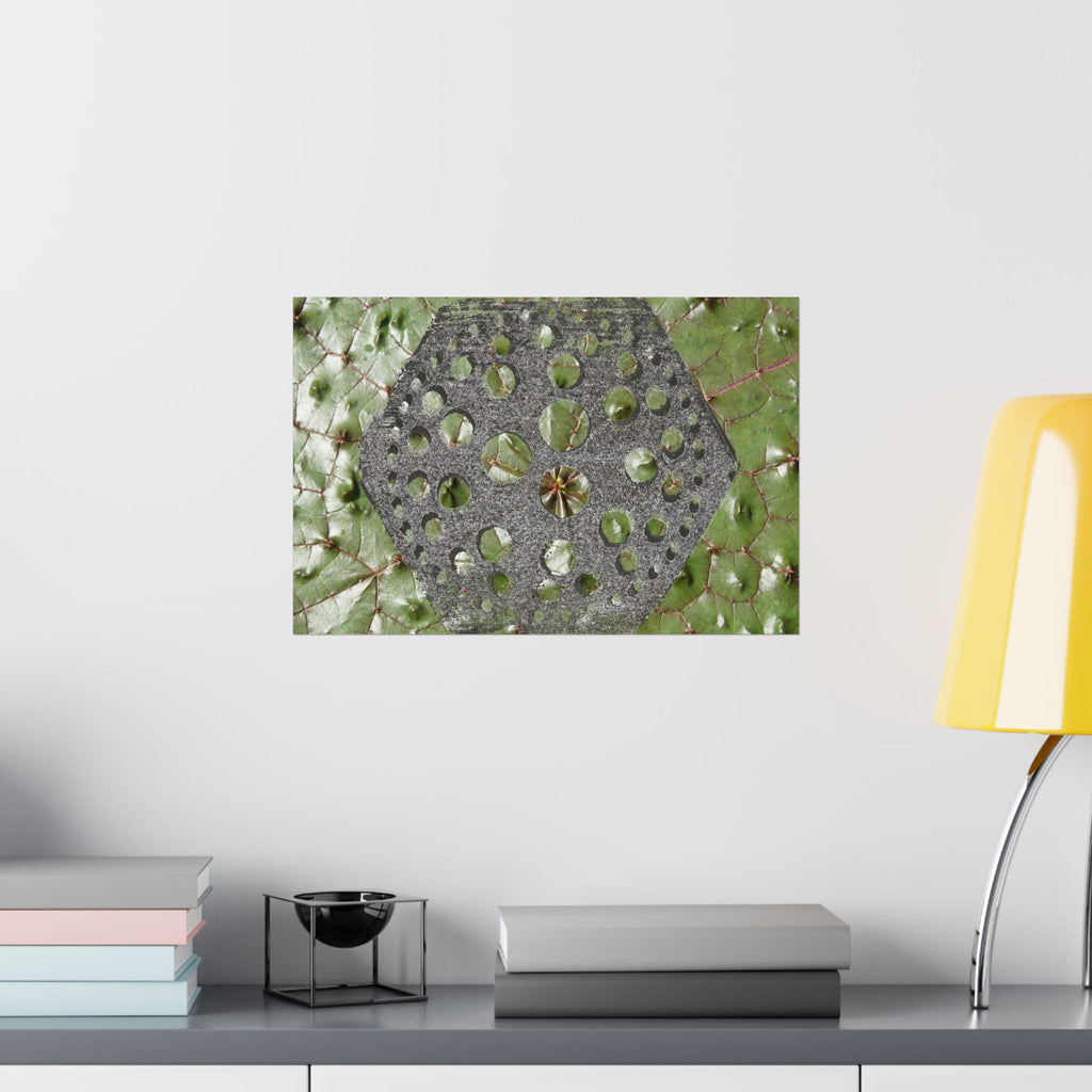 Geometric Hexagon Cutout Art Poster | Matte Horizontal Poster