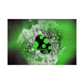Abstract Neon Green Geometric Matte Poster — Modern Sci‑Fi Wall Art