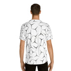 Abstract Black & White Cracked Pattern Baseball Jersey