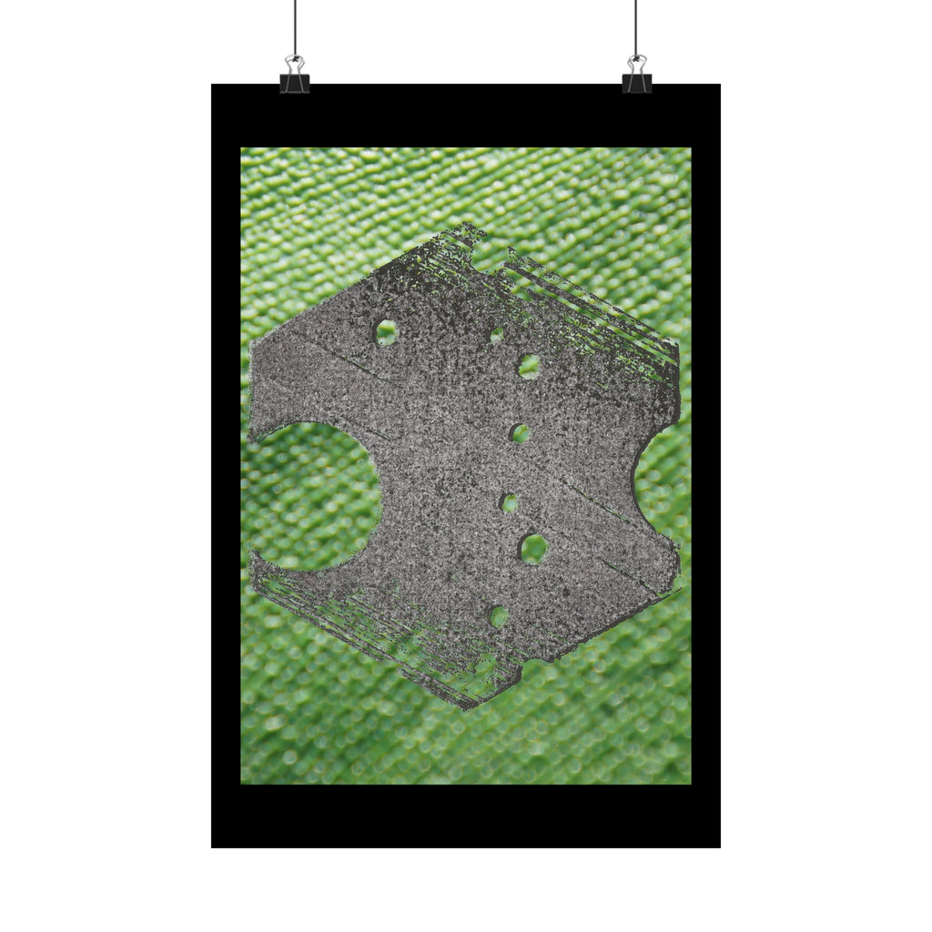 Abstract Geometric Metal Plate Poster | Matte Vertical Poster