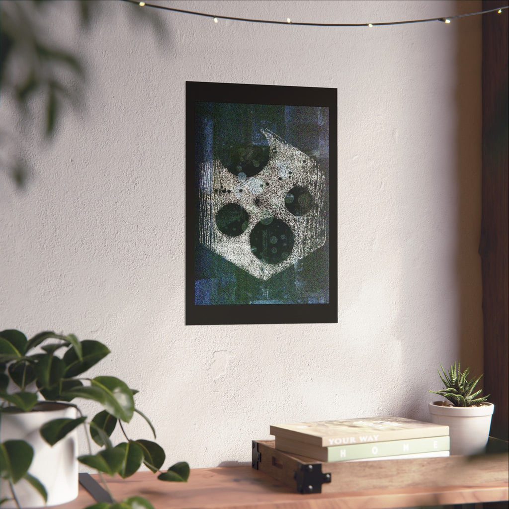 Abstract Celestial Texture Poster — Matte Vertical Wall Art