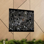 Abstract Black Bubble Matte Horizontal Poster — Modern Minimalist Wall Art