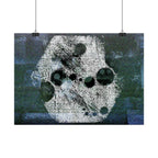 Abstract Moon Crater Poster — Horizontal Wall Art