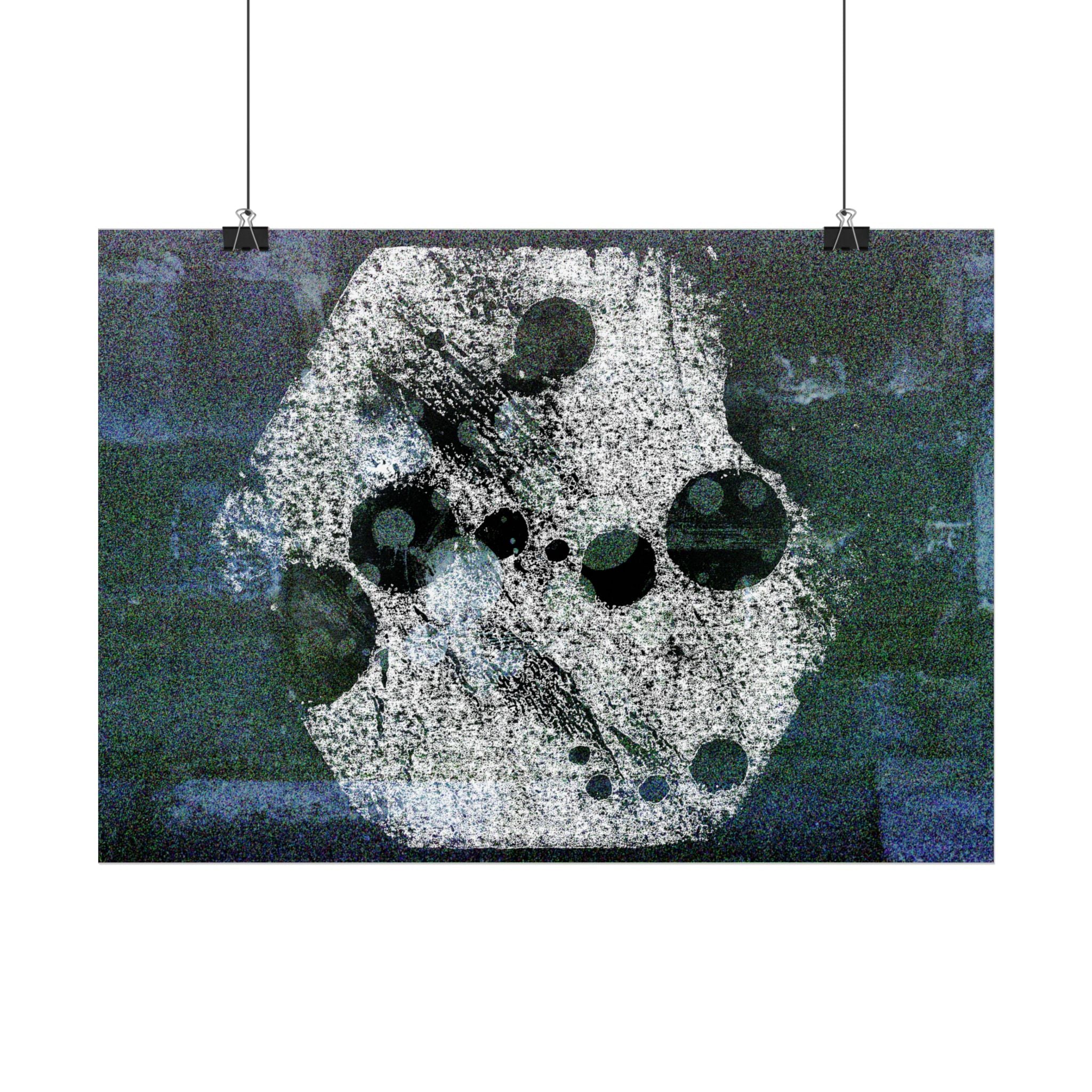 Abstract Moon Crater Poster — Horizontal Wall Art