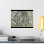 Abstract Seagrass & Stone Matte Horizontal Poster — Coastal Texture Wall Art