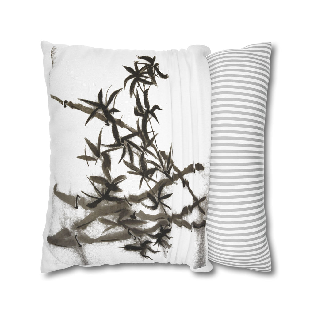 Bamboo Ink Sumi-E Decorative Pillowcase