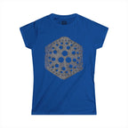 Hexagon Sea Urchin Tee — Vintage Dot Shell Graphic Womens T-Shirt