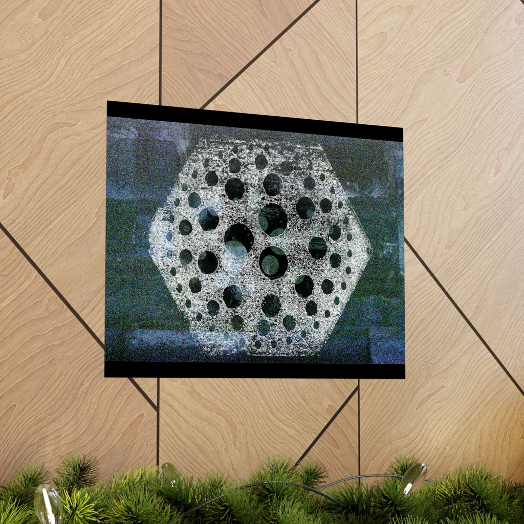 Abstract Geometric Hexagon Poster — Matte Horizontal Wall Art