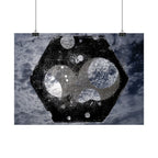 Abstract Celestial Hex Poster — Moody Space Wall Art