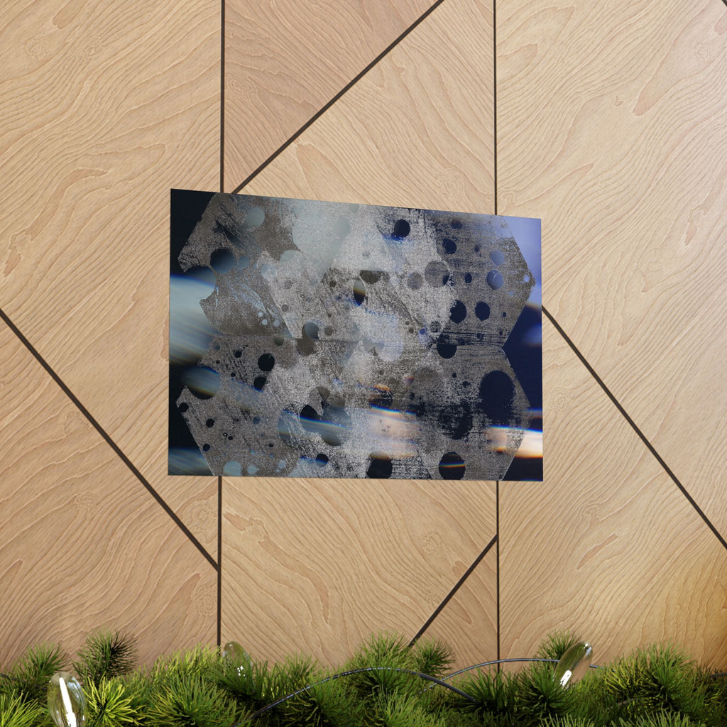 Abstracte zeshoekige matte poster — Moderne geometrische kunstprint 