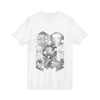 Hex Moon Graphic Tee Design Hex24 — Distressed Space Cheese Vintage Astronomy V-Neck T-Shirt