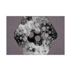 Abstract Hexagon Art Poster — Textured Geometric Matte Horizontal Print