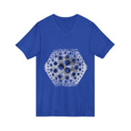 Hex Moon Graphic Tee Design Hex26 — Distressed Space Cheese Vintage Astronomy V-Neck T-Shirt