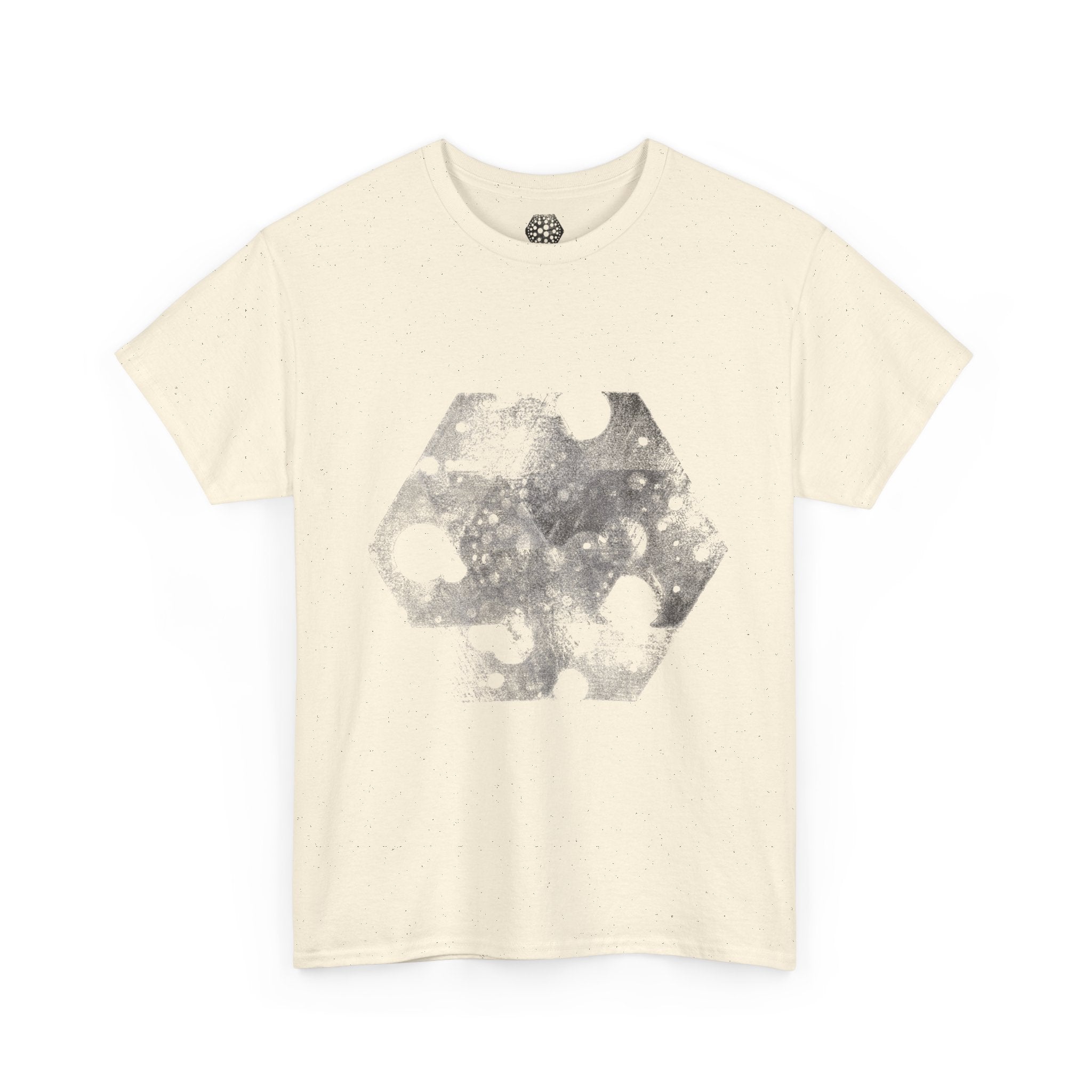 Hex Moon Graphic Tee — Distressed Space Cheese Vintage Astronomy T-Shirt