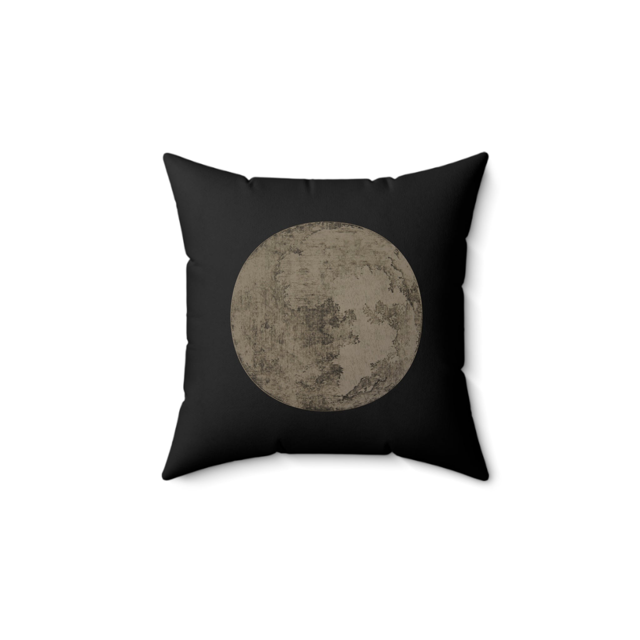 Moon Phase Decorative Pillow — Rustic Full Moon Throw Pillow