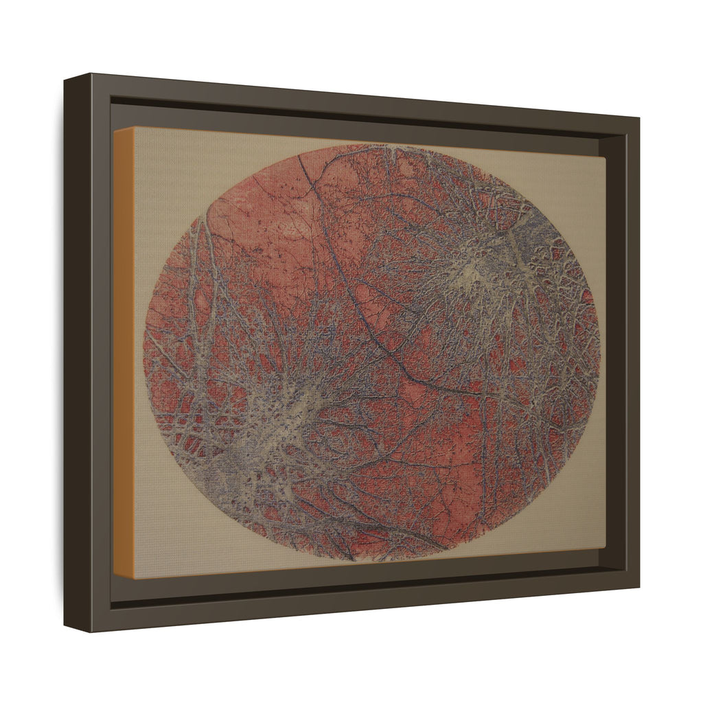 Ingelijst canvas met matte afwerking, nr. 41 — Reproductie van een houtsnijwerk van Twin Tree (Zwarte bes, Chinees kastanjehout en Oude Steen)